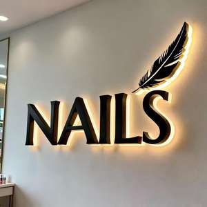Custom 3D LED Light Sign <b>Board</b> Wall Mounted Business Logo Signage Electronic Advertising Display <b>Board</b> for Commercial Use - Product Image 2