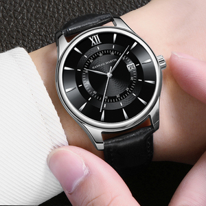 HANNAH MARTIN <b>Watch</b> Factory Custom Stainless Steel <b>Watch</b> <b>Case</b> Leather Wristwatch Private Label Premium Sports <b>Watches</b> for Men - Product Image 2