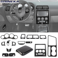 Autocollants de protection pour le volant, la décoration de la console centrale et la navigation intérieure pour Dodge Challenger 2009-2014