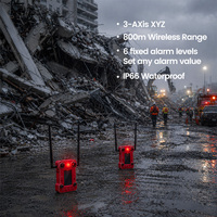 Moniteur de tremblements de terre post-épouvantail, capteur d'inclinaison 3 axes XYZ, télémètre laser, détection de gaz, alerte de colapse de chantier de sauvetage des débris