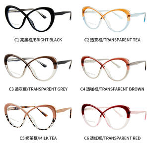 Montura de gafas New Vision Cat Eye, montura completa, protección contra la luz azul, unisex, acetato TR90, gafas ovaladas para uso con ordenador. - Product Image 1