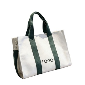 Factory Direct Pack World Eco-Friendly Custom Logo <b>Canvas</b> Tote Bag with Zipper Closure and Handle for Daily Use for Shopping - Product Image 1