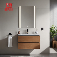 Miroir de salle de bain LED avec lumières, miroir de coiffeuse, capteur tactile intelligent, anti-buée pour salle de bain moderne