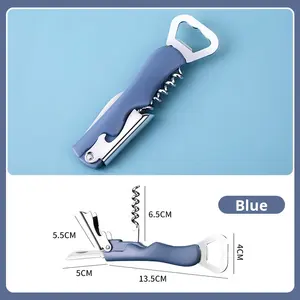 Ouvre-bouteille manuel en acier inoxydable quatre-en-un pour la maison avec ouvre-bouteille multifonction pour bière et vin rouge et petit couteau - Product Image 6