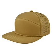 Gorra Snapback de 7 Paneles con Visera Plana, Malla Perforada con Láser, Transpirable, de Secado Rápido, Gorras Trucker con Logotipo Personalizado, para Deportes al Aire Libre, Venta al Por Mayor