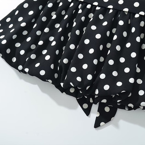 Abbigliamento donna HanOu 2025 nuova moda a pois Culottes Retro vita alta <span class=keywords><strong>eleganti</strong></span> Mini Shorts donna - Product Image 5