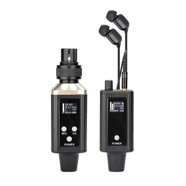 DS100 UHF Mono Single-Channel Wireless IEM Monitor System Audio Selectable Frequency Receiver for Singer Stage DJ Performance