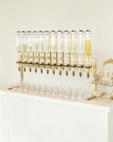 Innovation – Distributeur de parfum en verre doré 12 pièces 375 ml avec support stable pour salon et boutique de cadeaux
