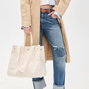 Women's Large Waterproof Cotton Canvas <b>Weekender</b> Tote <b>Bag</b> Durable Handmade Shoulder Handbags Snap Closure Custom Logo Winter - Product Image 1