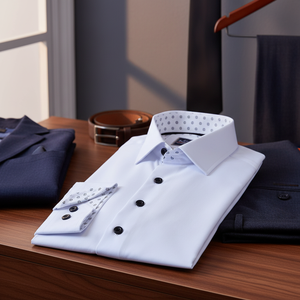 เสื้อคอปกสีขาวชายด้านในและข้อมือ - Product Image 3