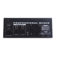 Console de mixage audio professionnelle 4 canaux 2x250W avec 99 effets DSP, contrôleur DJ/consolé de mixage audio pour diffusion en direct et studio d'enregistrement