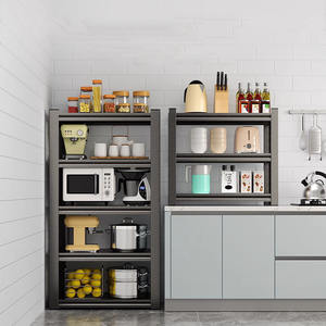 Support de rangement de cuisine en acier au carbone noir Offres Spéciales Type debout en métal étagère de four à <span class=keywords><strong>micro</strong></span>-ondes - Product Image 2