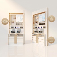 Vitrine de présentation de cosmétiques de luxe à grande capacité avec éclairage LED pour supermarchés et centres commerciaux