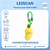 Porte-clés en peluche douce et moelleuse en forme de mangue, avec sangle en corde nouée colorée faite à la main, cadeau pour les amateurs de fruits