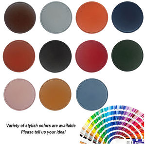 Khăn lót ly da PU cá nhân bán buôn, in logo tùy chỉnh, làm quà tặng khuyến mãi - Product Image 2