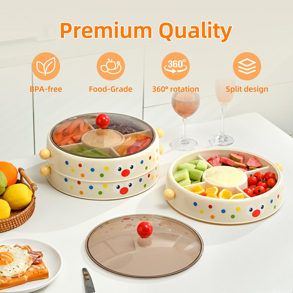 Multi Compartment Snack Tray for Home Coffee Table High Appearance ...