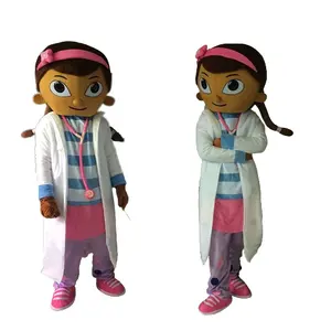 Running Fun Doc Mcstuffins Mascote Costume Custom Cartoon Character Plush Fur Mascot Cosplay Suit Para Adultos