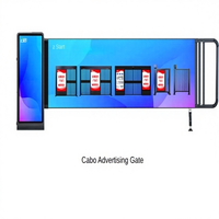 Barrière publicitaire intelligente à moteur sans balais en alliage d'aluminium à commande à distance et détection radar pour le contrôle des parkings