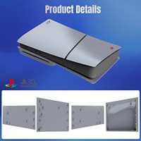 Édition Limitée Façades de Remplacement Grises Personnalisées avec Skin Logo et Autocollant 30ème Anniversaire, Coque de Protection en ABS pour Console PS5 Slim
