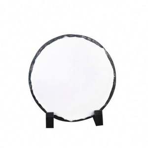 AGH Venta al por mayor Placa de pizarra personalizada con pintura de jaspe blanco multiforma, patrón de arte popular de amor en pilar, para arte - Product Image 4