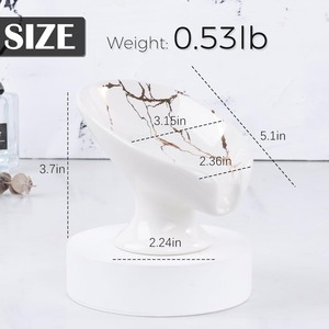 <span class=keywords><strong>Porte</strong></span>-<span class=keywords><strong>savon</strong></span> auto-drainant en forme de feuille en céramique <span class=keywords><strong>porte</strong></span>-<span class=keywords><strong>savon</strong></span> pour évier salle de bain douche garde le <span class=keywords><strong>savon</strong></span> sec crème motif marbre - Product Image 3