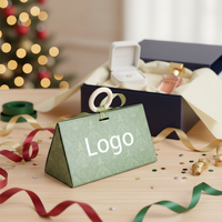 Boîte cadeau avec dossiers magnétiques personnalisés, gaufrage, matériaux recyclés, emballage haut de gamme noir de luxe