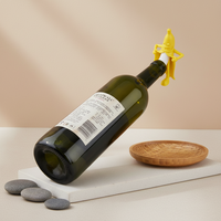 Bouchon de vin en plastique amusant en forme de banane jaune, anti-poussière, hermétique, kit de bouchons, tire-bouchon, ouvre-bouteille de bière, bouchon de bouteille