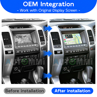 Módulo Decodificador Inalámbrico Apple CarPlay y Android Auto para Toyota Land Cruiser Prado LC90 LC95 LC120 1999-2008, Actualización de Pantalla OEM