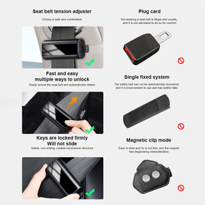 Custom <span class=keywords><strong>Car</strong></span> Logo Ajuste Cinto de Segurança de Limitadores Fixos <span class=keywords><strong>Clip</strong></span> - Universal Segurança Bloqueio Parar Anti Choke Redutor para Crianças Bebê - Product Image 5