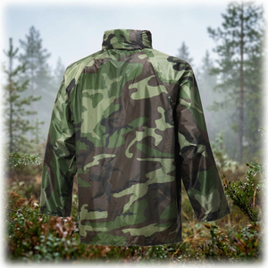 MAINTAIN Camo Denim <b>Safari</b> Waterproof Rain <b>Jackets</b>-Long Length Detachable Hood & Custom Options - Product Image 3