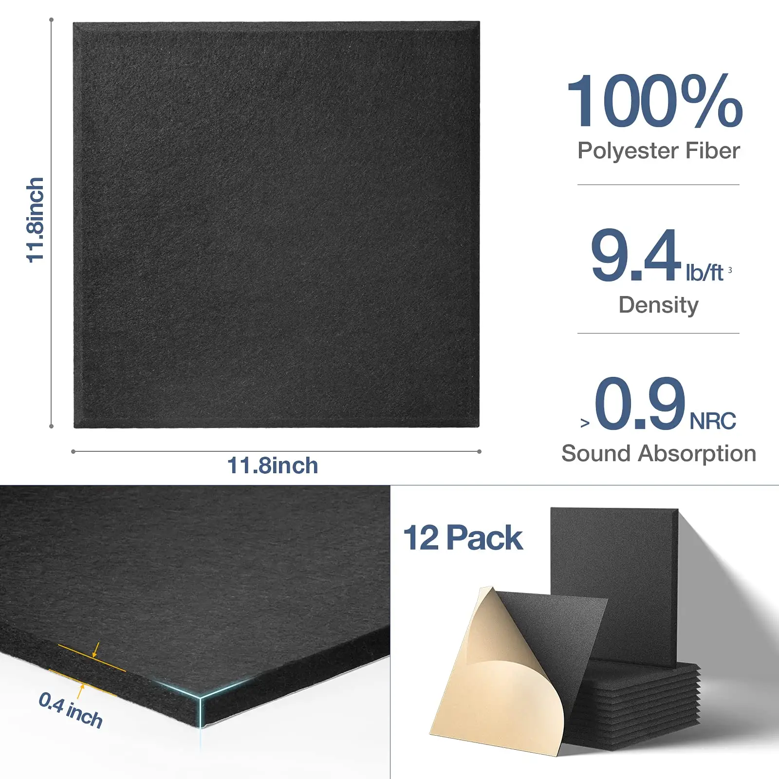 Sound Proofing PET Felt Decorative Acoustic Wall Board Sound Absorbing Material 100% Polyester Flame Retardant Acoustic Panel