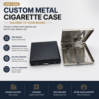 Étui à cigarettes en métal noir personnalisé OEM ODM, gravé de motifs floraux, boîte intérieure en acier inoxydable, faible MOQ, fourniture directe usine