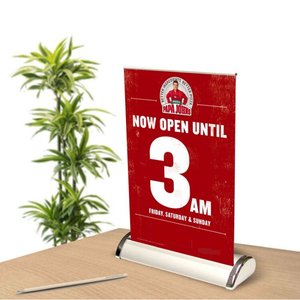 <span class=keywords><strong>Verticale</strong></span> A3 A4 da tavolo Popup <span class=keywords><strong>Banner</strong></span> pubblicitario retrattile doppio lato tavolo Pull up supporto per <span class=keywords><strong>Banner</strong></span> tavolo retrattile - Product Image 1