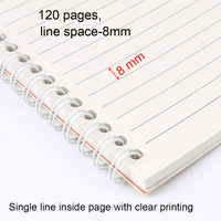 Foska fournitures de bureau et scolaires 70GSM cahier à couverture rigide à papier épais A5 reliure à spirale papier Journal livre pour les étudiants