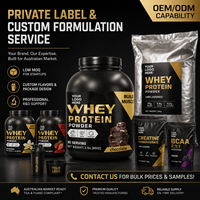 Poudre de protéines de lactosérum pour la prise de masse musculaire, marque privée OEM, formule personnalisable, emballage pour les passionnés de fitness