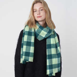 Bufanda Tejida Negra y Blanca con Diseño Retro a Cuadros, Gruesa y Cálida para Otoño e Invierno, Chales y Accesorios de Pashmina para Mujer - Product Image 2