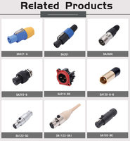 Conector de Cable Macho Powercon de 3 Pines con Clasificación IP65 a Prueba de Agua para Taladro Eléctrico, Pantalla LED, Iluminación de Escenario, Fuente de Alimentación