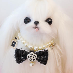 Nouveau Design JEWELED Dernière Mode <span class=keywords><strong>Chat</strong></span> et Chien <span class=keywords><strong>Collier</strong></span> de Perles avec Élégant Bowknot Solide Motif <span class=keywords><strong>Collier</strong></span> de Chien - Product Image 2