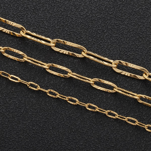 Stainless Steel Gold Plated Oval <b>Chain</b> For DIY Jewelry Clothing Bag Accessories - Product Image 1