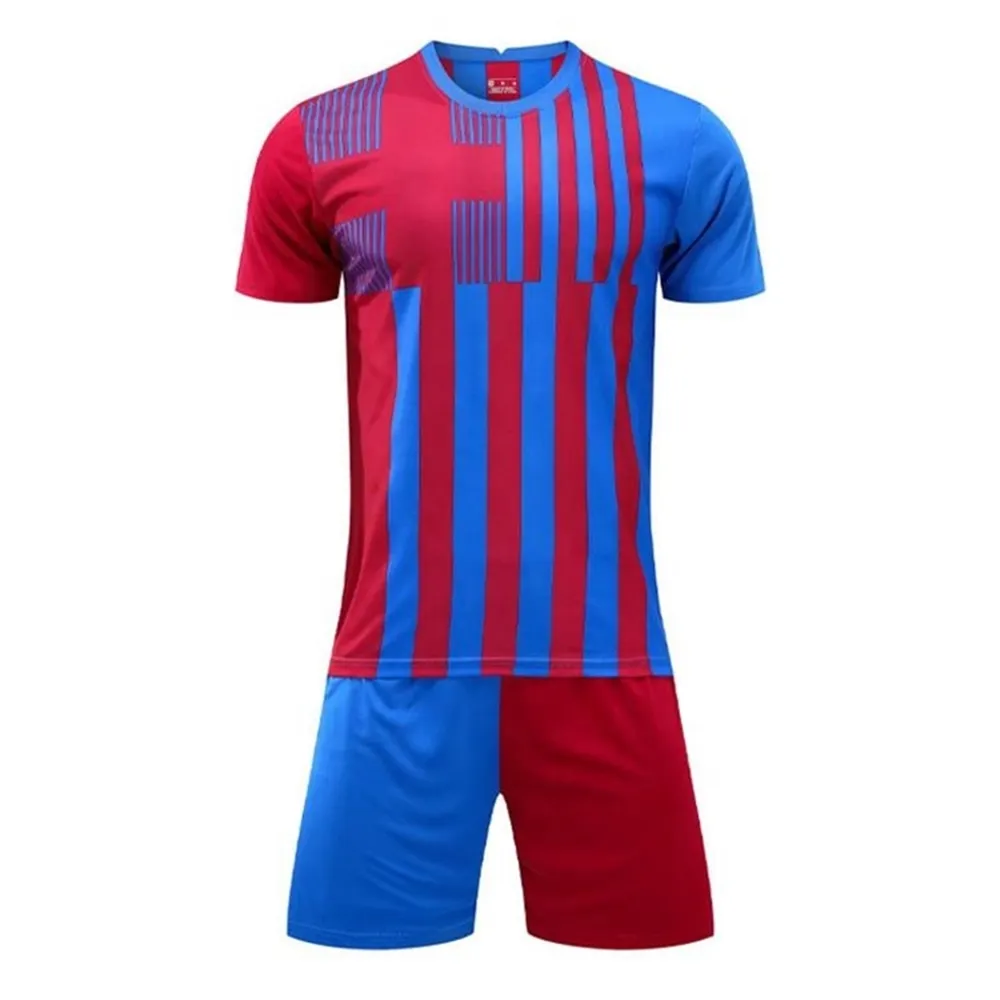 2022 sıcak Futbol Futbol forması Personalizada De Alta Calidad Camiseta De Futbol Conjunto Uniformes Baratos En abd Rojo Y Azul