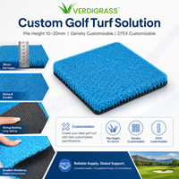 Tapis d'entraînement de golf d'intérieur OEM, gazon artificiel réaliste pour le putting, taille personnalisée, portable