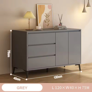 Armoire de rangement multifonction en bois massif - Petite commode à 8 tiroirs pour salon, entrée, organisateur de chaussures - Product Image 3