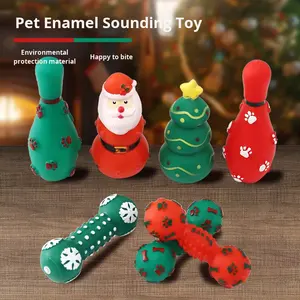Nouveaux produits pour animaux de compagnie 2025 Jouets à mâcher en vinyle de Noël écologiques pour chiens-Jouets durables pour - Product Image 2