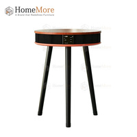 Table basse intelligente sans fil professionnelle à prix réduit, en bois massif simple, avec haut-parleur Bluetooth, table basse