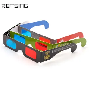 빨강/파랑 3D 안경 디자이너 영화 안경