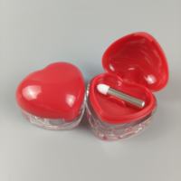 Pot vide en forme de cœur de 6g pour baume à lèvres avec applicateur en aluminium pour gommage des lèvres – Emballage cosmétique en gros