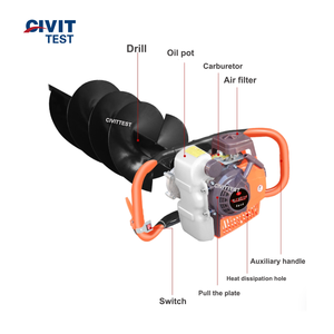 Hete Verkoop Civiele Techniek 52cc Benzine Vijzel Draagbare Grond Boor Hand Push Grond Boor - Product Image 1