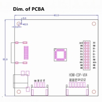 HEXING -EDP-V04 Carte de conversion HDMI-EDP 1 à 4 voies, carte pilote LCD DP1.2 HPD, prise en charge 4K, débogage logiciel, compatible avec les panneaux