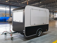 Nouveau chariot alimentaire de 9 pieds en acier inoxydable avec réfrigérateur, ventilateur d'extraction, pour crème glacée, restauration rapide, snacks, boissons fraîches, bière et bubble tea