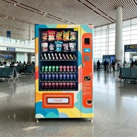 Distributeur automatique intelligent avec clavier numérique pour chips, chocolat, sodas, utilisation en station de métro, centre commercial